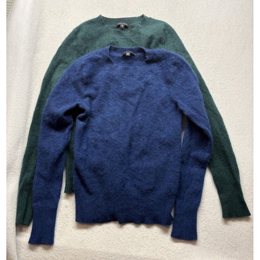Universal Standard Women’s Green Blue Set Of 2 100% Cashmere Sweater Size 2XS *